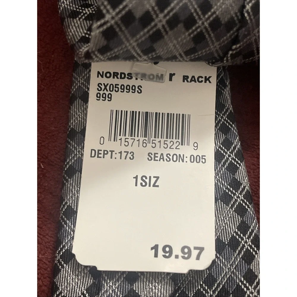 NEW Vtg. Ben Sherman Neck Tie Mens Gray Checked Silk Gift, Dad, Money, SX05999S‎